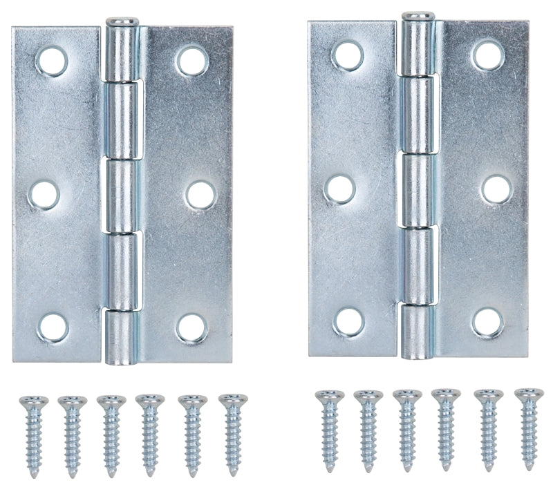 ProSource LR-056-PS Utility Hinge, Steel, Zinc, Loose Pin, 180 deg Range of Motion, Full Mortise Mounting, 28 lb