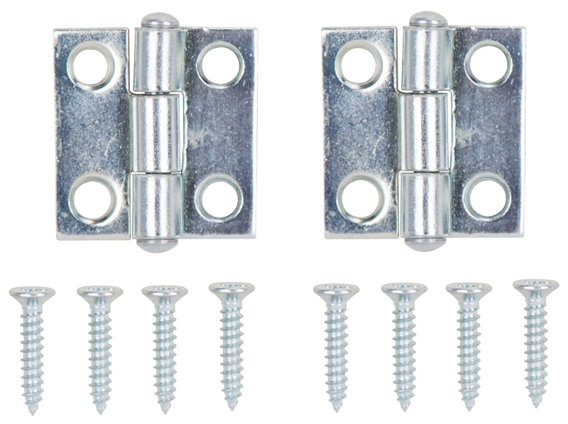 ProSource LR-047-PS Utility Hinge, 1 in H Door Leaf, 3/8 in W Door Leaf, 1.3 mm Thick Door Leaf, 1 in L x 1 in W, Steel