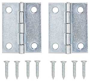 ProSource LR-049-PS Utility Hinge, 1-1/2 in H Door Leaf, 5/8 in W Door Leaf, 1.7 mm Thick Door Leaf, 2 in L x 1-1/2 in W