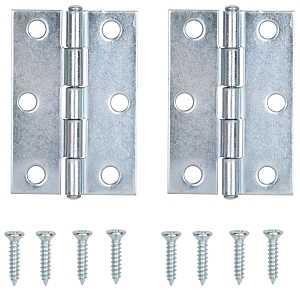 ProSource LR-050-PS Cabinet Hinge of 2-1/2 in L x 1-3/4 in W, Steel, Zinc, Fixed Pin,180 deg Range of Motion, Full Mortise Mounting, 20 (Pair) lb