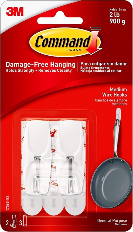 Wire Toggle Hook White Medium