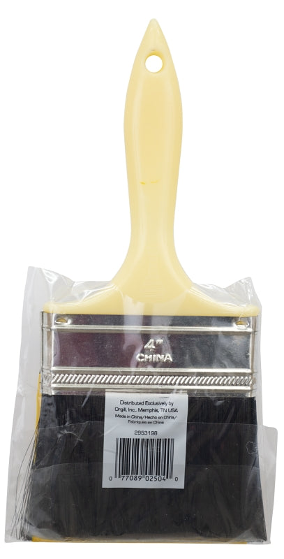 ProSource OR 110040 0400 Flat Pain Wt Brush, 4 in W, Flat Sash, Polyester