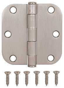 ProSource LR-702-PS Door Hinge, Steel, Satin Nickel, Loose Pin, 180 deg Range of Motion, Screw Mounting