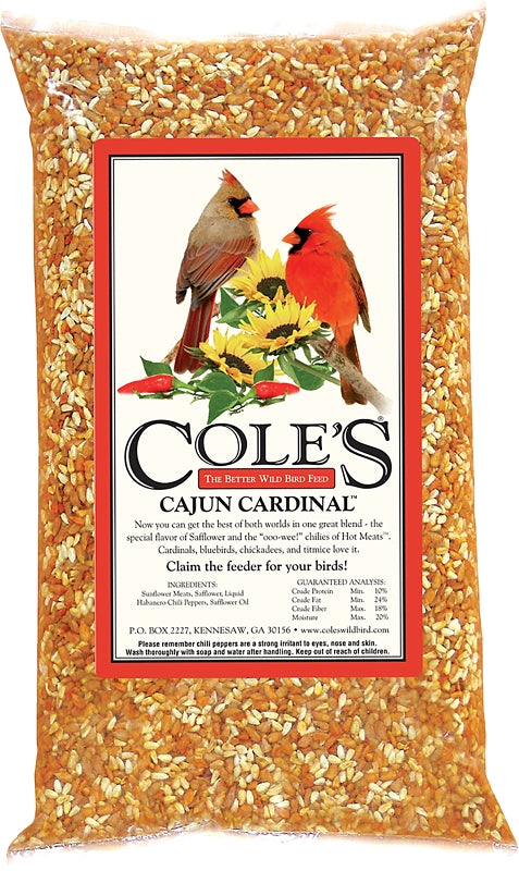 Cole's Cajun Cardinal Blend CB05 Safflower Seed Wild Bird Food, 5 lb, Blended, Seed, Bag