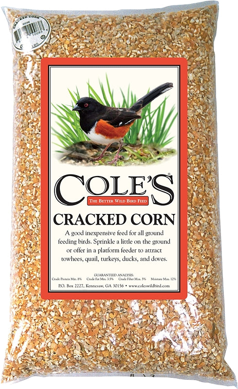 Cole's CC10 Cracked Corn Wild Bird Food, Straight, Seed, 10 lb Bag