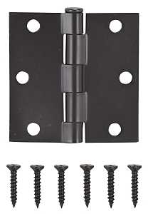 ProSource LR-706-PS Square Corner Door Hinge, Steel, Oil-Rubbed Bronze, Loose Pin, 180 deg Range of Motion