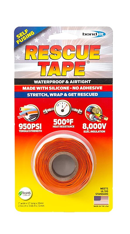 Harbor Products RT1000201208USC08 Self-Fusing Pipe Repair Tape, 12 ft L, 1 in W, Orange