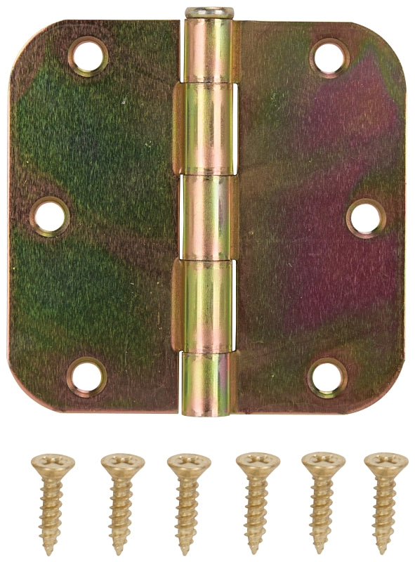 ProSource 20347ST4C Door Hinge, 3-1/2 in H Door Leaf, 3-1/2 in W Door Leaf, 2.2 mm Thick Door Leaf, 3-1/2 x 3-1/2 in
