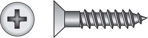 HILLMAN No. 6 X 5/8 in. L Phillips Coarse Wood Screws 100 pk