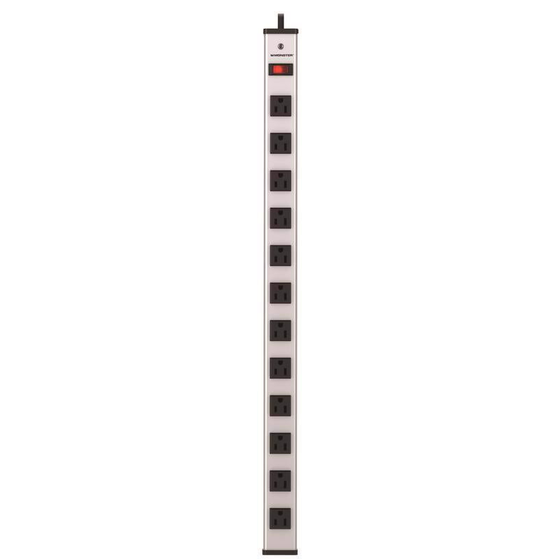 Monster Just Power It Up 6 ft. L 12 outlets Power Strip Silver