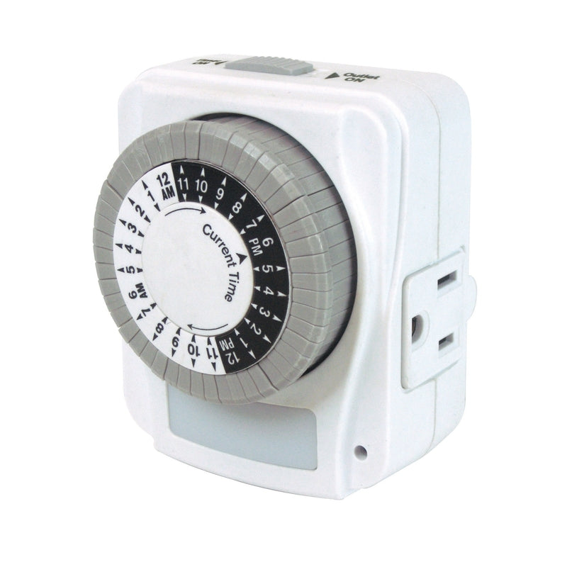 Prime Indoor Mechanical Timer 125 V White