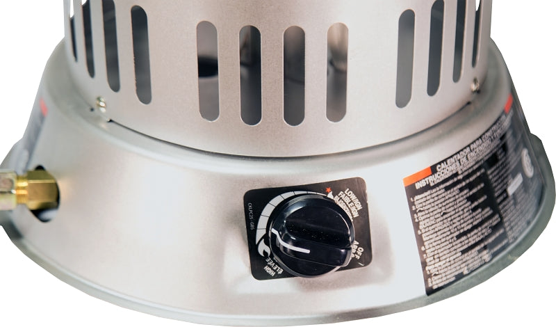 Dura Heat LPC25 Convection Heater, Liquid Propane, 15000 to 25000 Btu, 600 sq-ft Heating Area, Silver