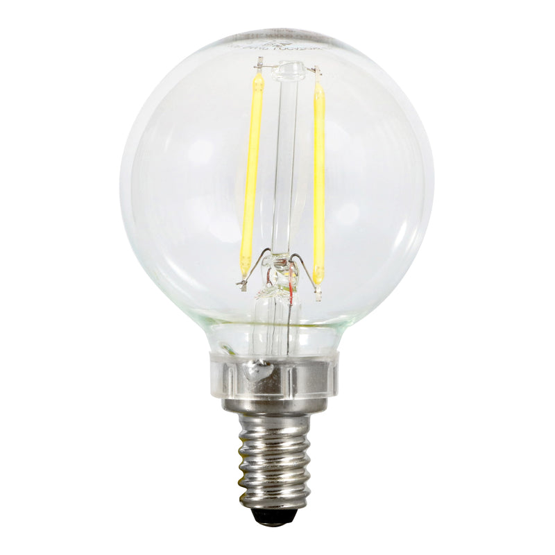 Sylvania Natural G16.5 E12 (Candelabra) LED Bulb Soft White 40 Watt Equivalence 2 pk