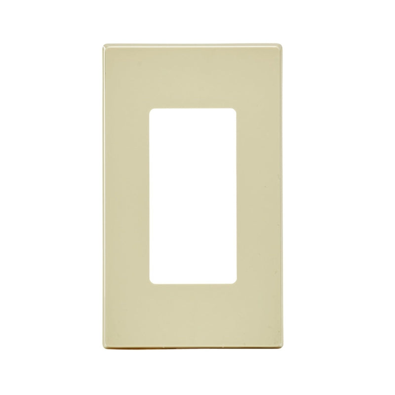 Leviton Decora Plus Ivory 1 gang Polycarbonate Decorator Screwless Wall Plate 1 pk