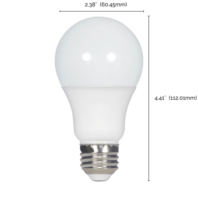 Satco A19 E26 (Medium) LED Bulb Cool White 60 Watt Equivalence 100 pk