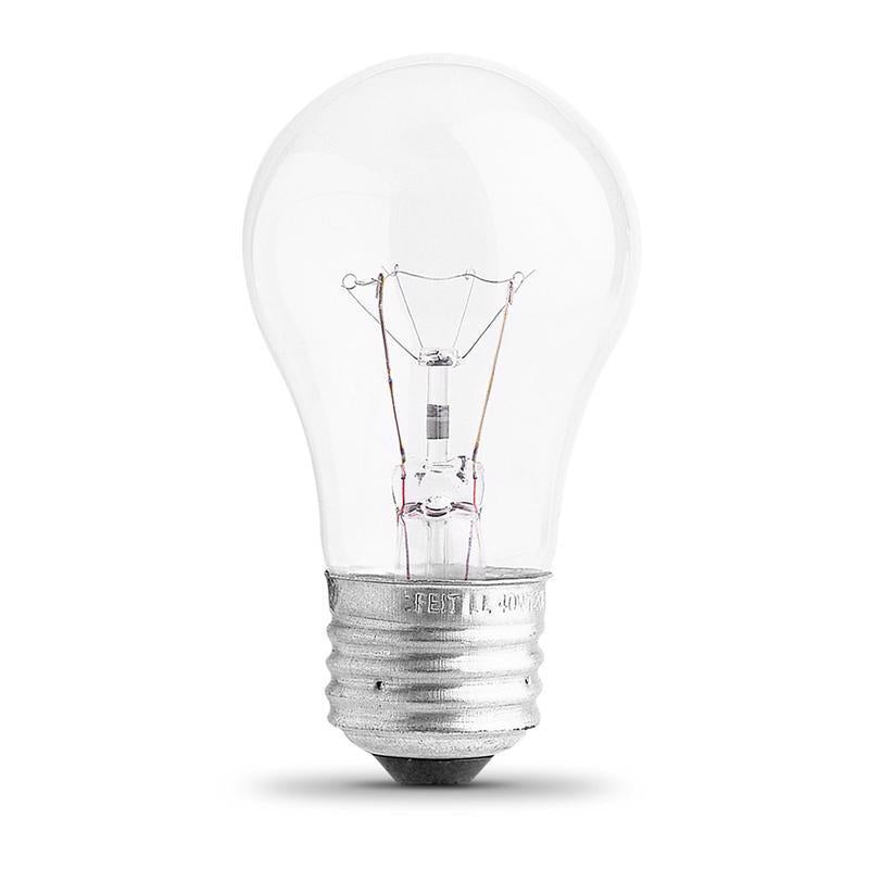 Feit 40 W A15 Ceiling Fan Incandescent Bulb E12 (Candelabra) Soft White 1 pk, Pack of 24