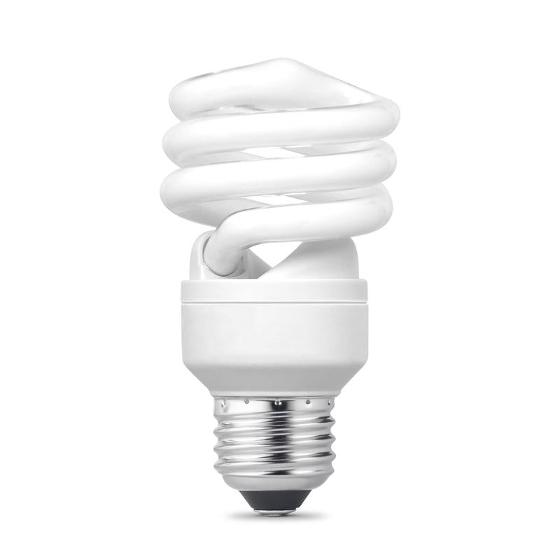 Feit Electric ESL13T/D/4 Compact Fluorescent Bulb, 13 W, Spiral Lamp, Medium E26 Lamp Base, 800 Lumens, Daylight Light