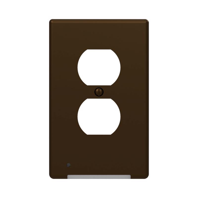 Westek LumiCover Aged Bronze 2 gang Plastic Duplex Nightlight Wall Plate 1 pk