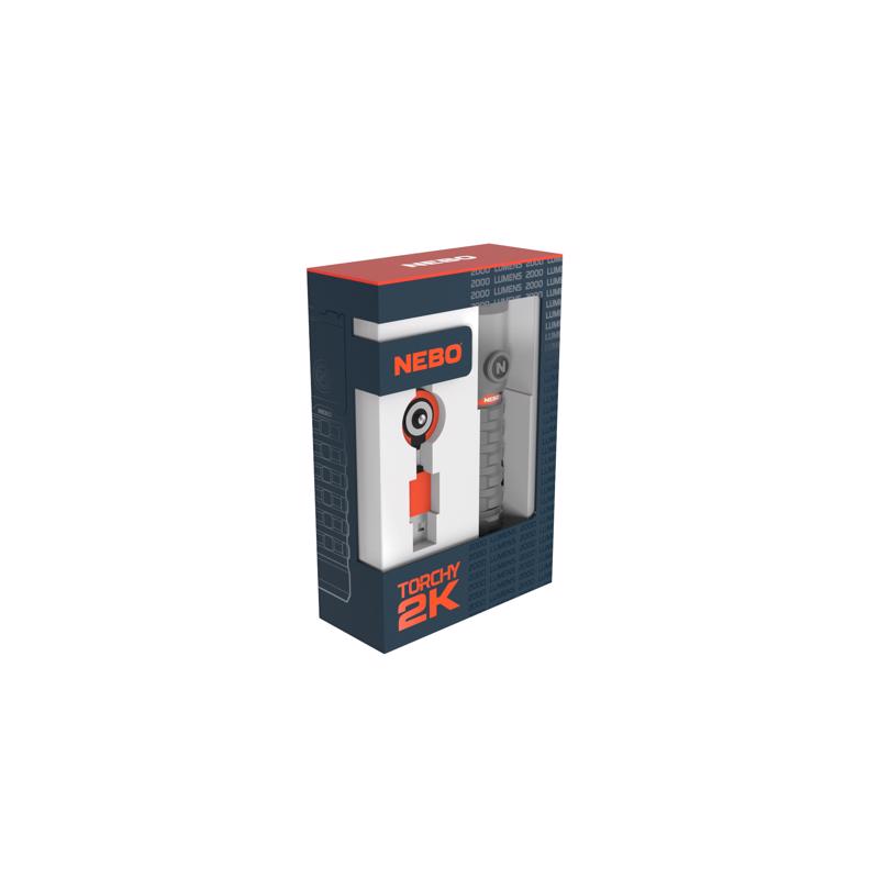 NEBO Torchy 2000 lm Gray LED Pocket Light 18650 Battery