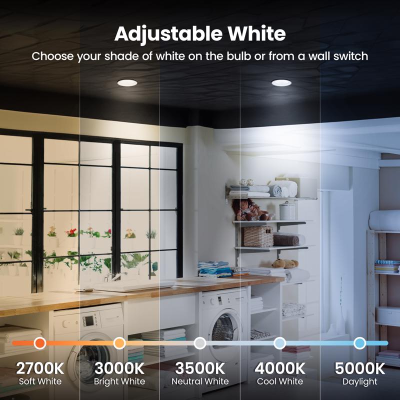 Feit R20 E26 (Medium) LED Bulb Adjustable White 45 Watt Equivalence 2 pk