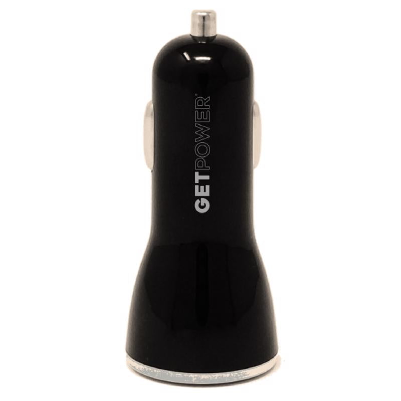 GetPower Black Car Dual USB Car Adapter For Universal, Pack of 30