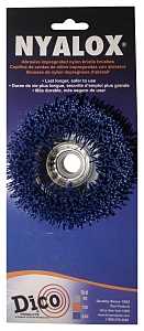 Dico Nyalox 7200009 Cup Brush, Nylon Bristle, 3 in Dia, 5/8-11 Arbor/Shank, Female Threaded Bristle
