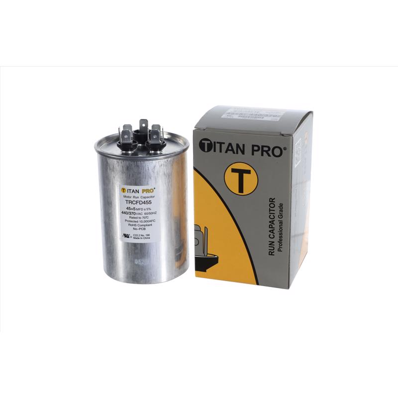 Titan Pro 45+5 MFD 440 V Round Run Capacitor