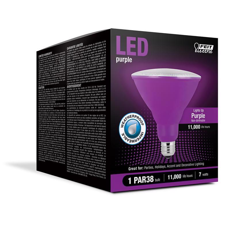 Feit PAR38 E26 (Medium) LED Bulb Purple 90 Watt Equivalence 1 pk, Pack of 4