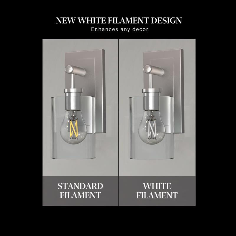 Feit White A15 E26 (Medium) Filament LED Bulb Daylight 75 Watt Equivalence 2 pk