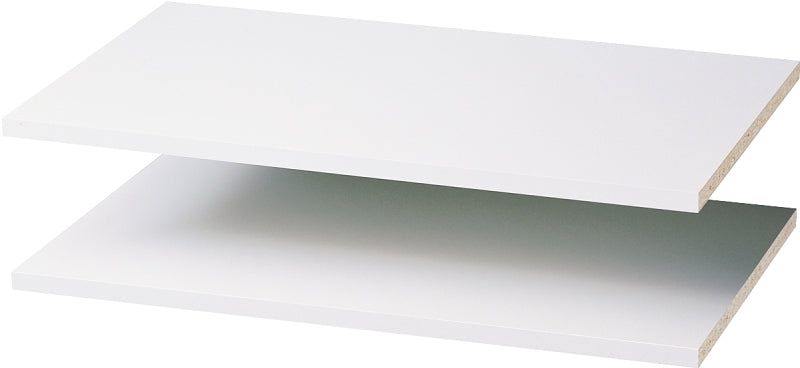 Easy Track RS1423 Series Adjustable Shelf, White, 100 lb, 14 in L, 23-7/8 in W, Wood