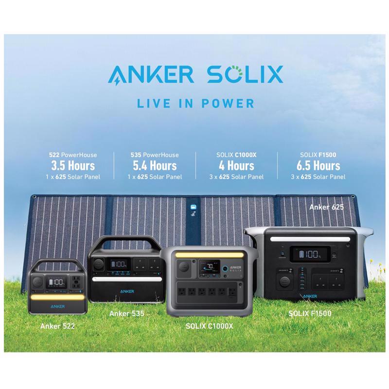 Anker SOLIX 100 W Solar Portable Solar Panel, Pack of 2