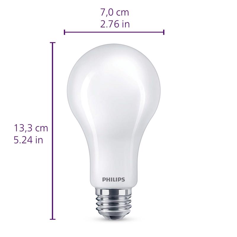 Philips A21 E26 (Medium) LED Bulb Soft White 75 Watt Equivalence 2 pk