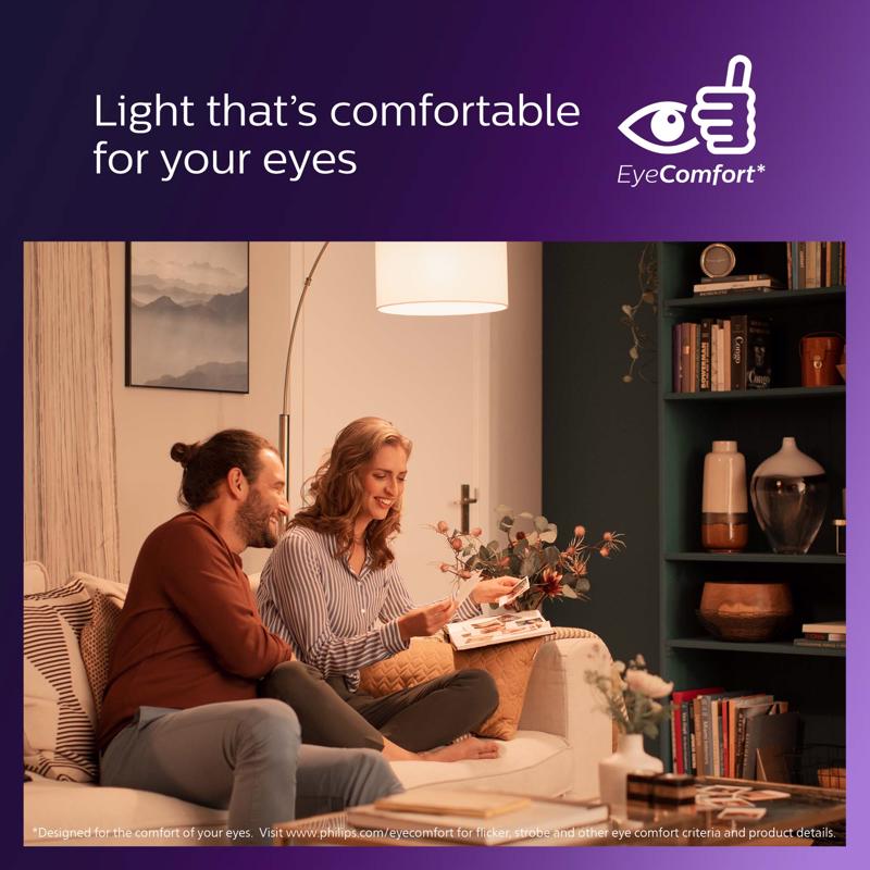 Philips A21 E26 (Medium) LED Bulb Soft White 75 Watt Equivalence 2 pk