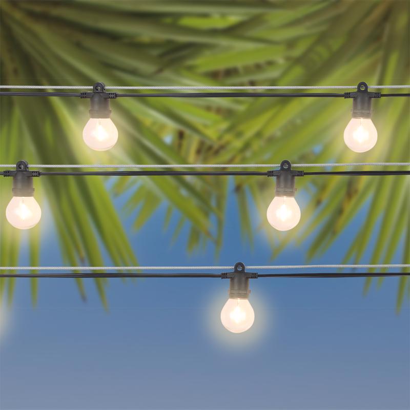 Belle Luci Holiday Bright Lights G40 Patio Light Set Warm White 50 ft. 24 lights