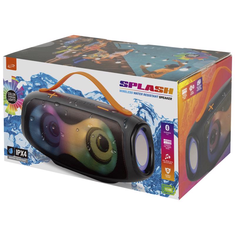 iLive Wireless Bluetooth Weather Resistant Color Changing Speaker, Pack of 4