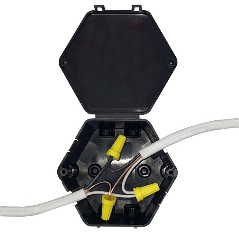 Rack-A-Tiers Open Splice Old Work 25.8 cu in Octagon Plastic 4 gang Junction Box Black