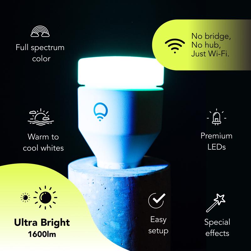 LIFX Smart Home A21 E26 (Medium) Smart-Enabled LED Bulb White 100 Watt Equivalence 1 pk