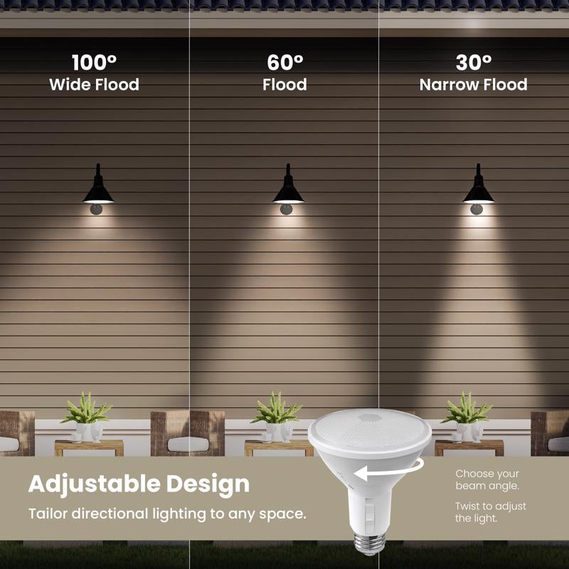Feit PAR30 E26 (Medium) LED Bulb Adjustable White 75 Watt Equivalence 1 pk