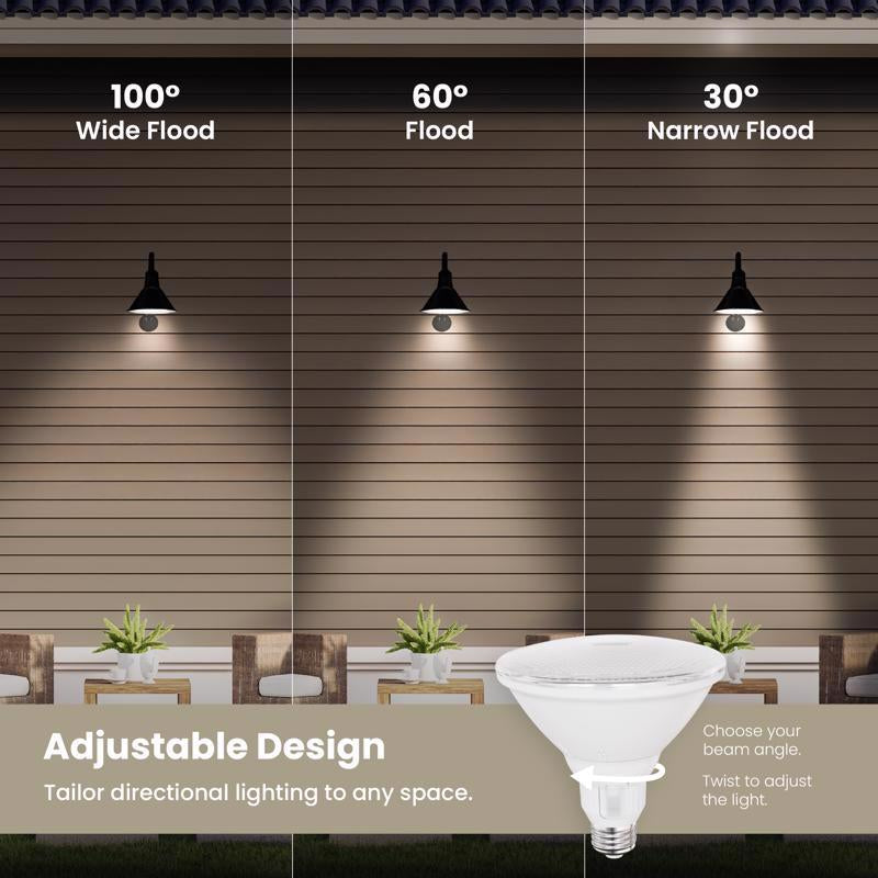 Feit PAR38 E26 (Medium) LED Bulb Adjustable White 90 Watt Equivalence 1 pk