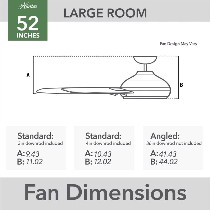 Hunter Burton 52 in. Bronze Indoor and Outdoor Ceiling Fan