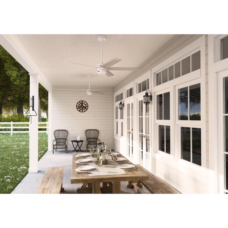 Hunter Fan Burton 52 in. White Indoor and Outdoor Ceiling Fan
