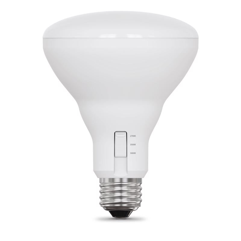 Feit BR30 E26 (Medium) LED Bulb Adjustable White 65 Watt Equivalence 12 pk