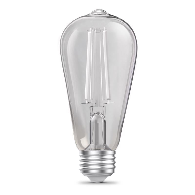 Feit ST19 E26 (Medium) Filament LED Bulb Adjustable White 60 Watt Equivalence 2 pk