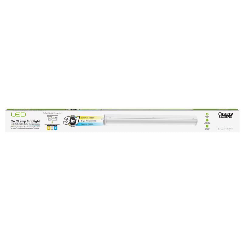 Feit 24.6 in. L White Hardwired LED Strip Light 2200 lm