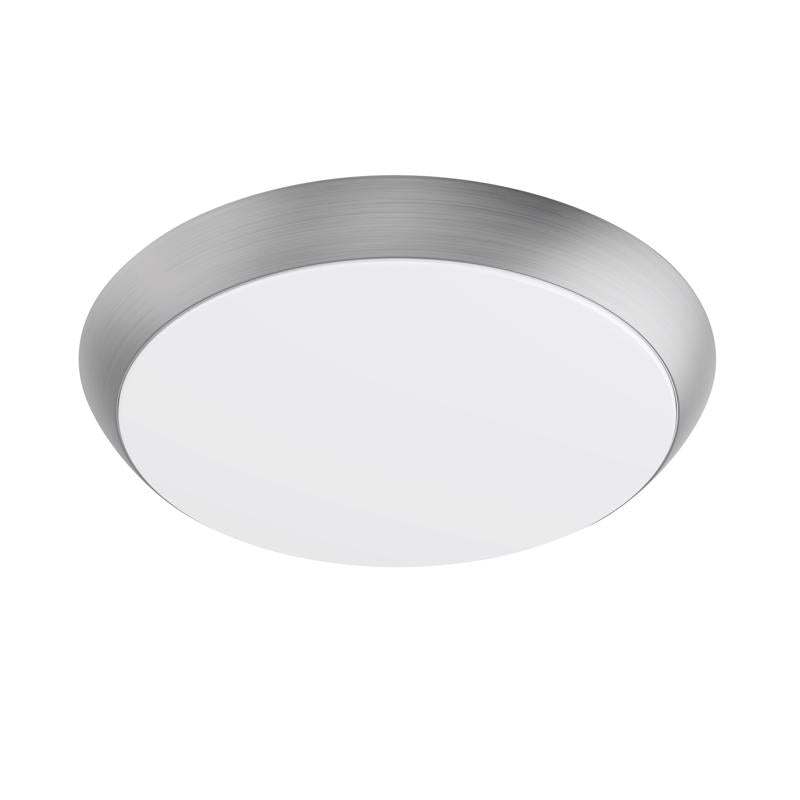 Feit 3 in. H X 11 in. W X 11 in. L Brushed Nickel White Ceiling Fixture
