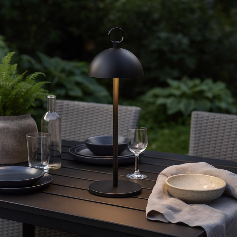 Branson 12 in. Matte Black Table Lamp