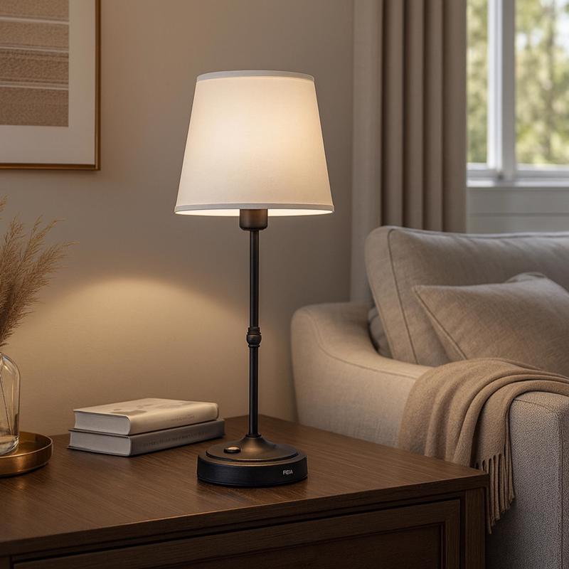 Galena 16.9 in. Matte Black Table Lamp
