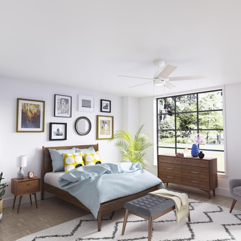 Hunter 52 in. Matte White LED Indoor Ceiling Fan