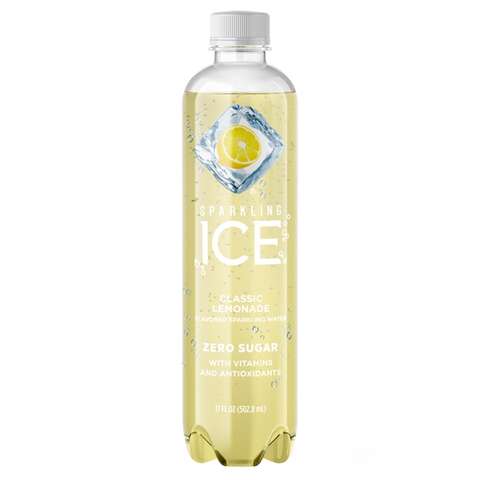 Sparkling Ice Lemonade Carbonated Water 17 oz 1 pk, Pack of 12
