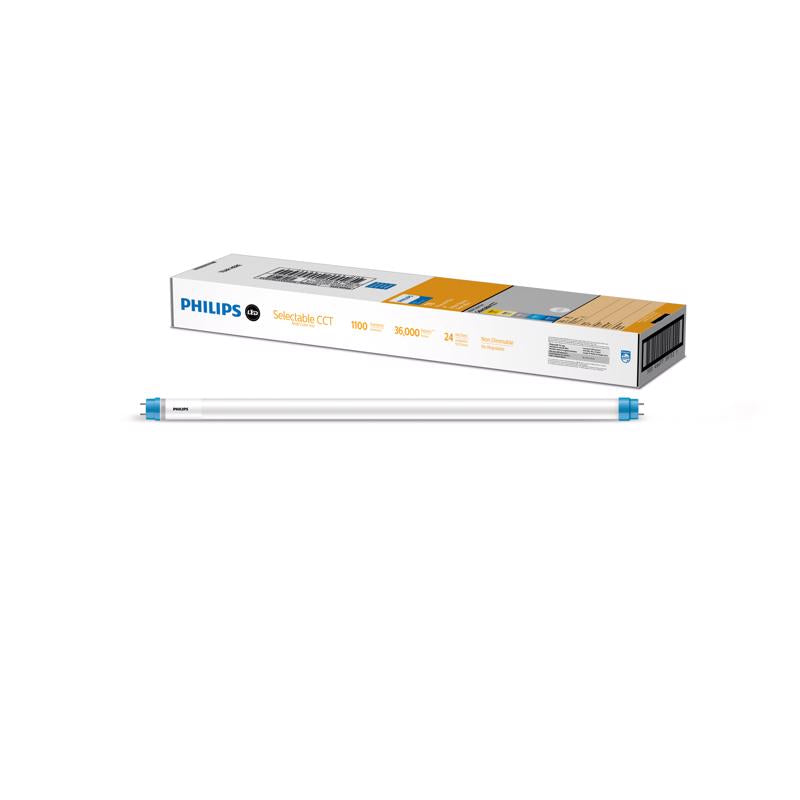 Philips LED Multi-CCT 24 in. G13 T8 Linear 17 Watt Equivalence 1 pk, Pack of 10